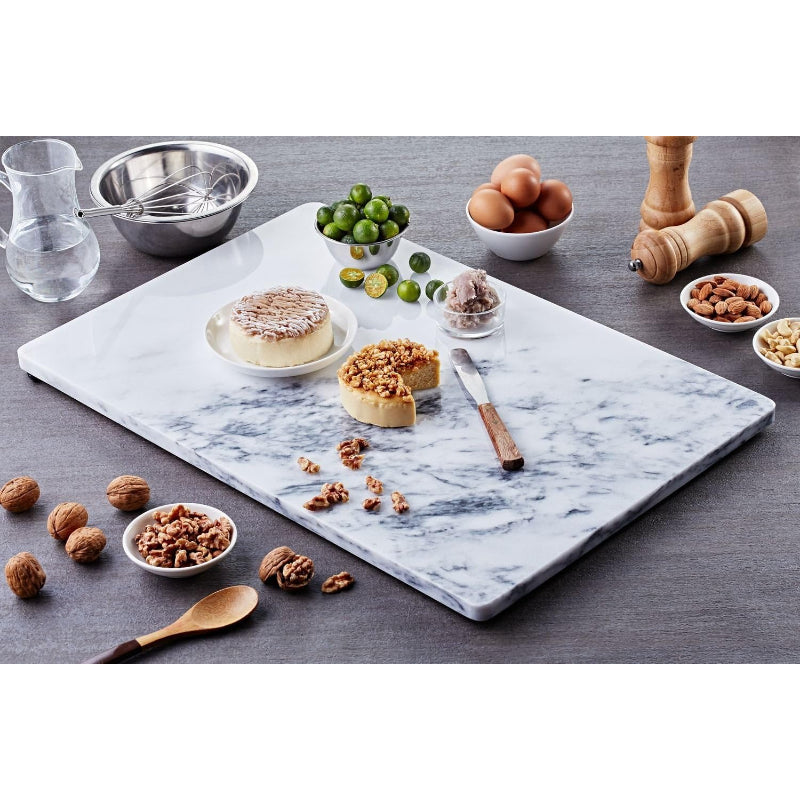 White Marble Kitchen Pastry Cooling Board