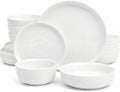 White Ceramic Dinnerware Plate Bowl Set