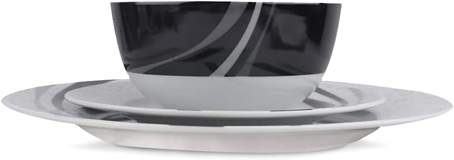 Swirl Ceramic Everyday Dinnerware Set