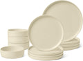 Ivory Ceramic Stoneware Dinnerware Set