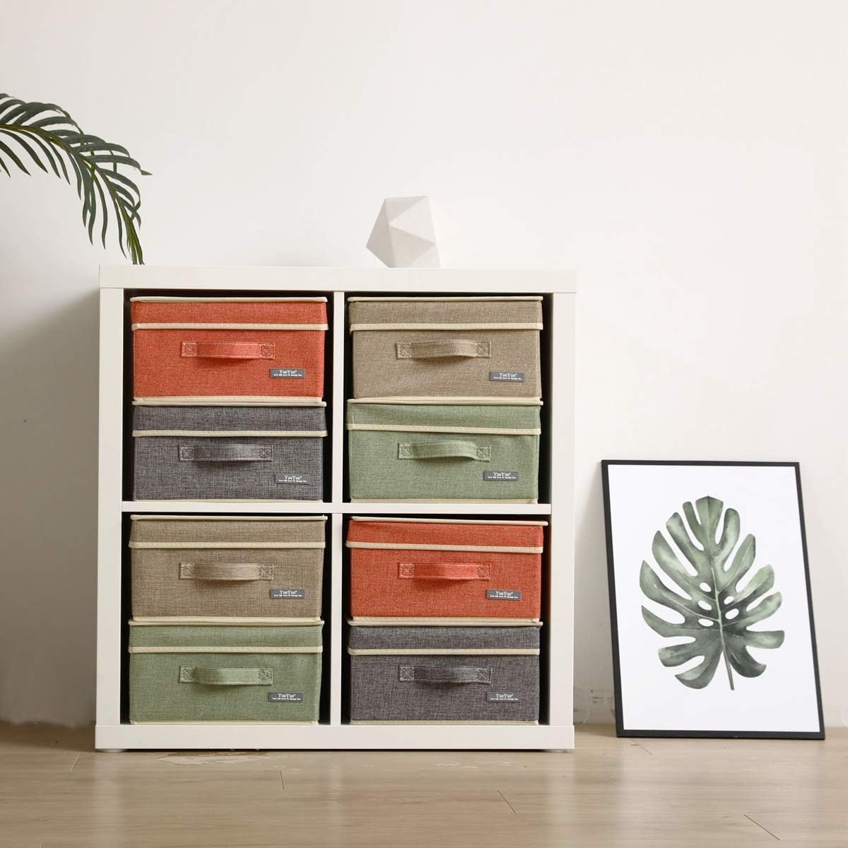 Linen Foldable Storage Bins With Lids