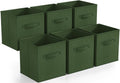 Dark‑Green Foldable Fabric Storage Cubes