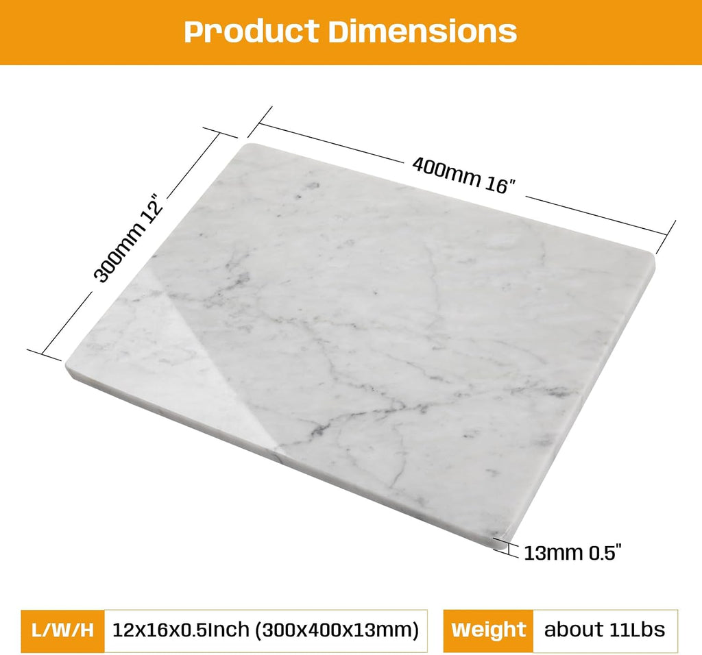 White Marble Kitchen Pastry Cutting Board