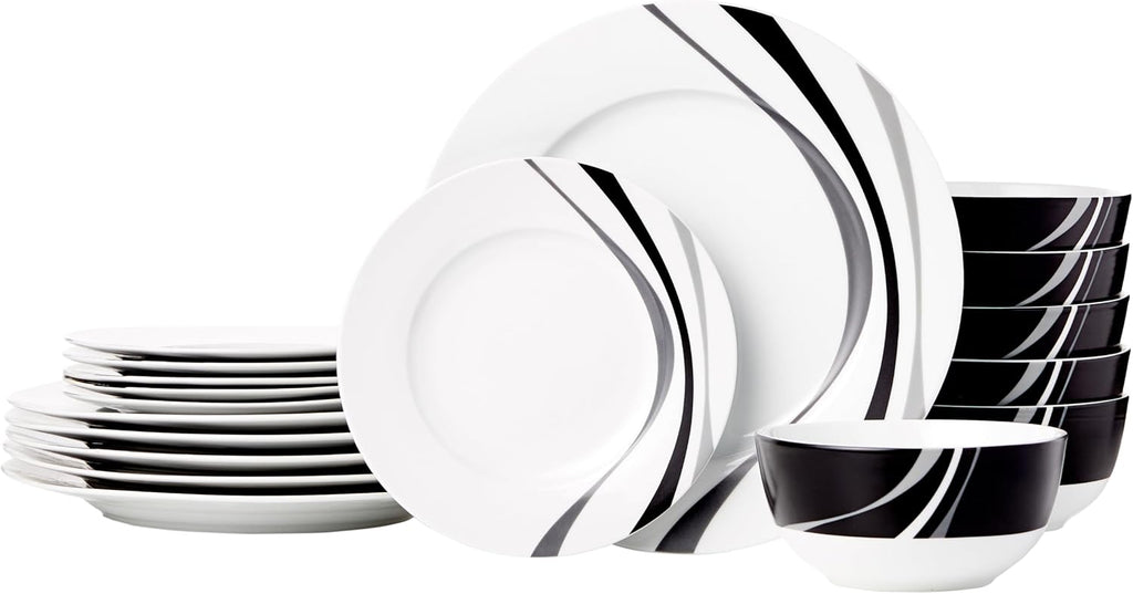 Swirl Ceramic Everyday Dinnerware Set