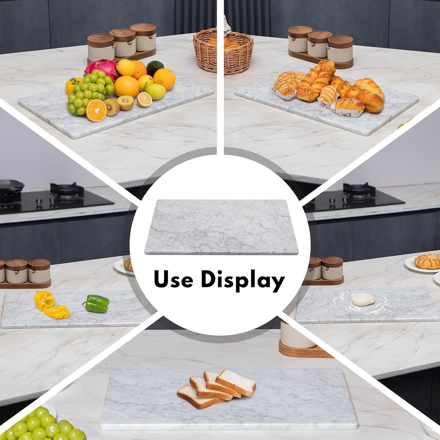 White Marble Kitchen Pastry Board