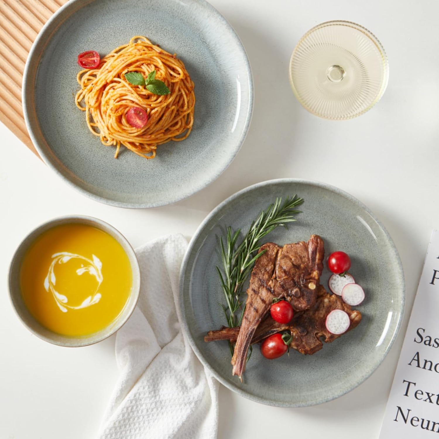 Stoneware Dinnerware Plate Bowl Set