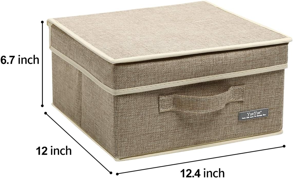 Linen Foldable Storage Bins With Lids