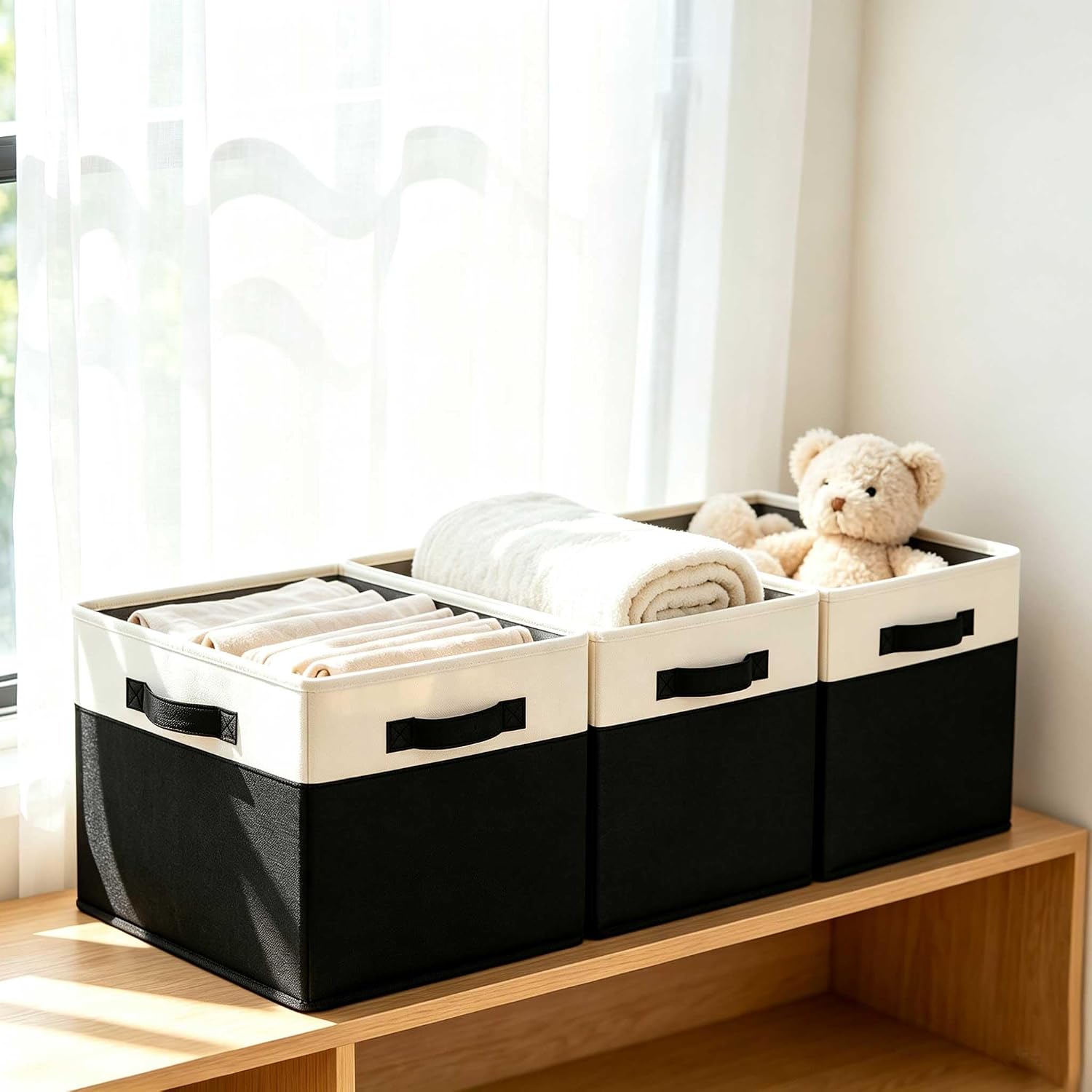 Collapsible Fabric Storage Baskets Organizers