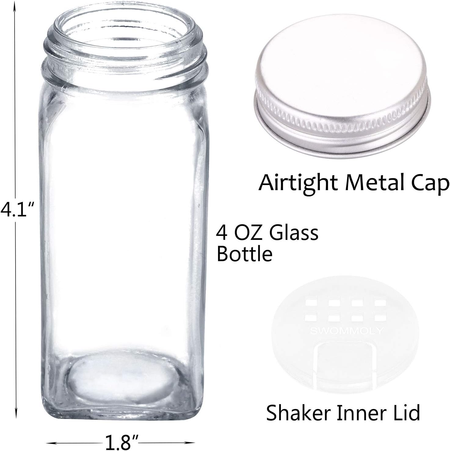 Spice Rack Organizer with Spice Jars