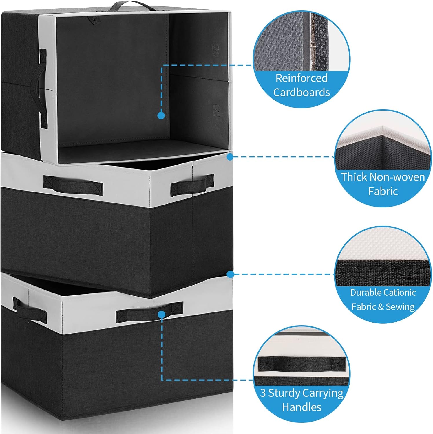 Collapsible Fabric Storage Baskets Organizers