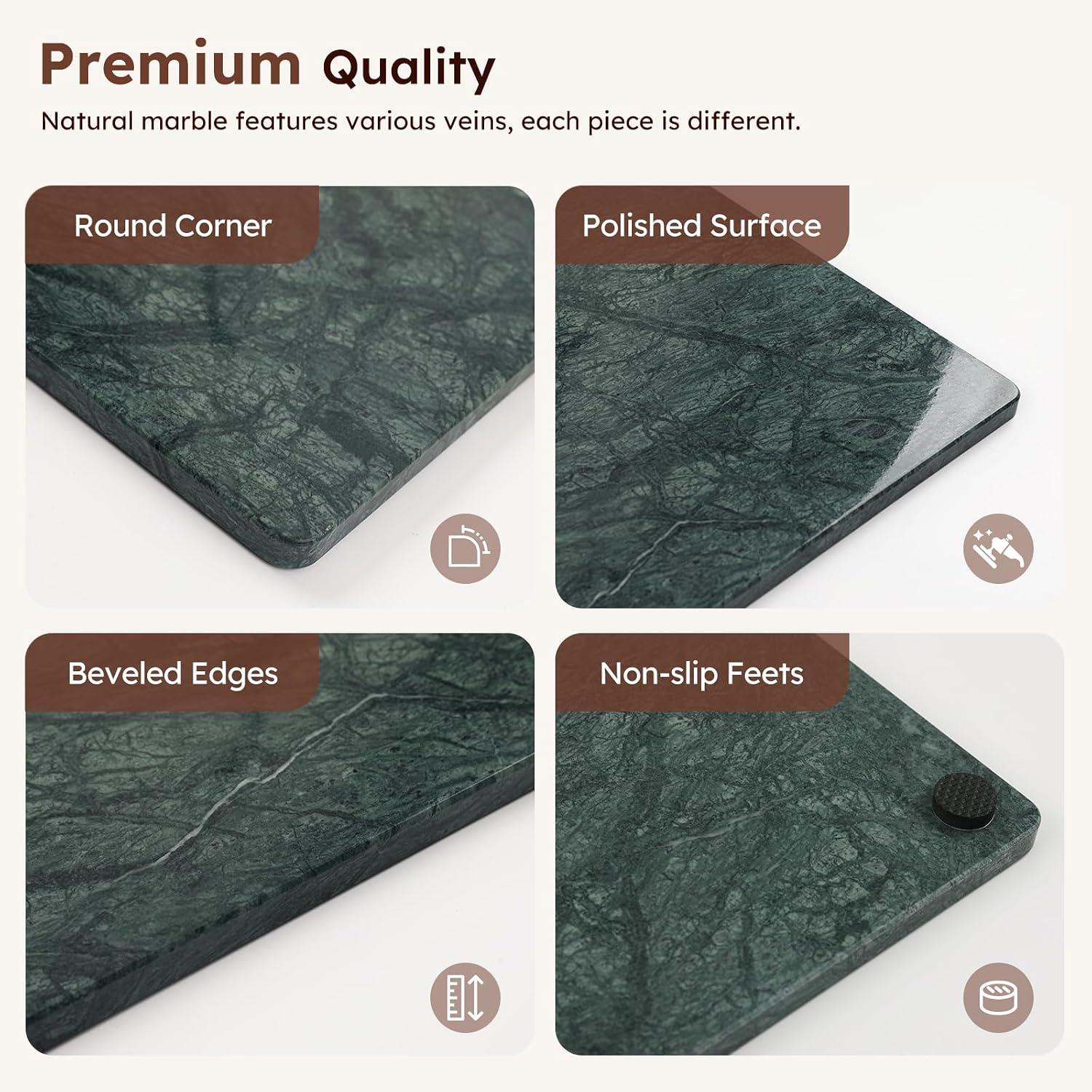 Green Marble Kitchen Pastry Board
