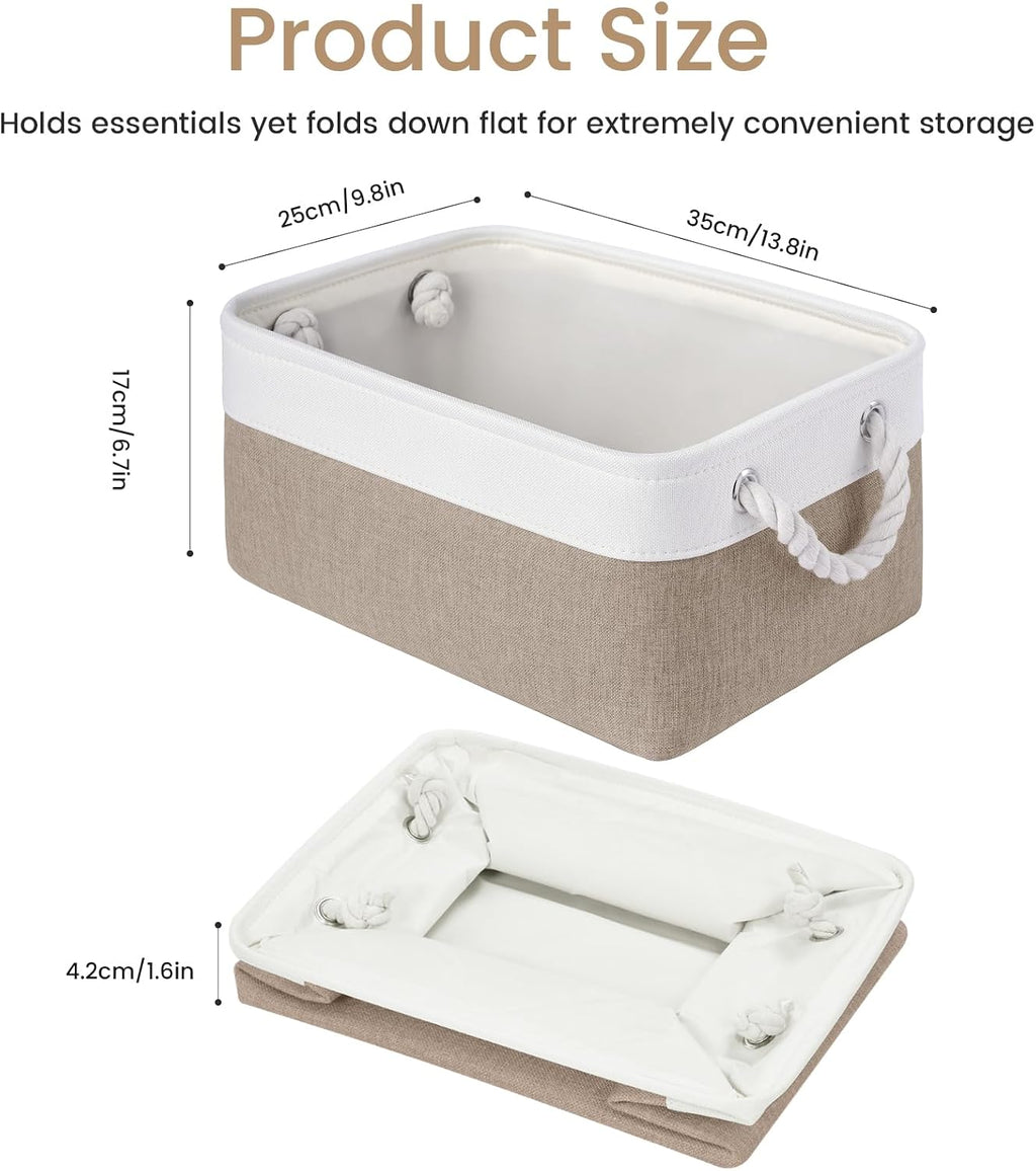Fabric Storage Bins With Sturdy Handles