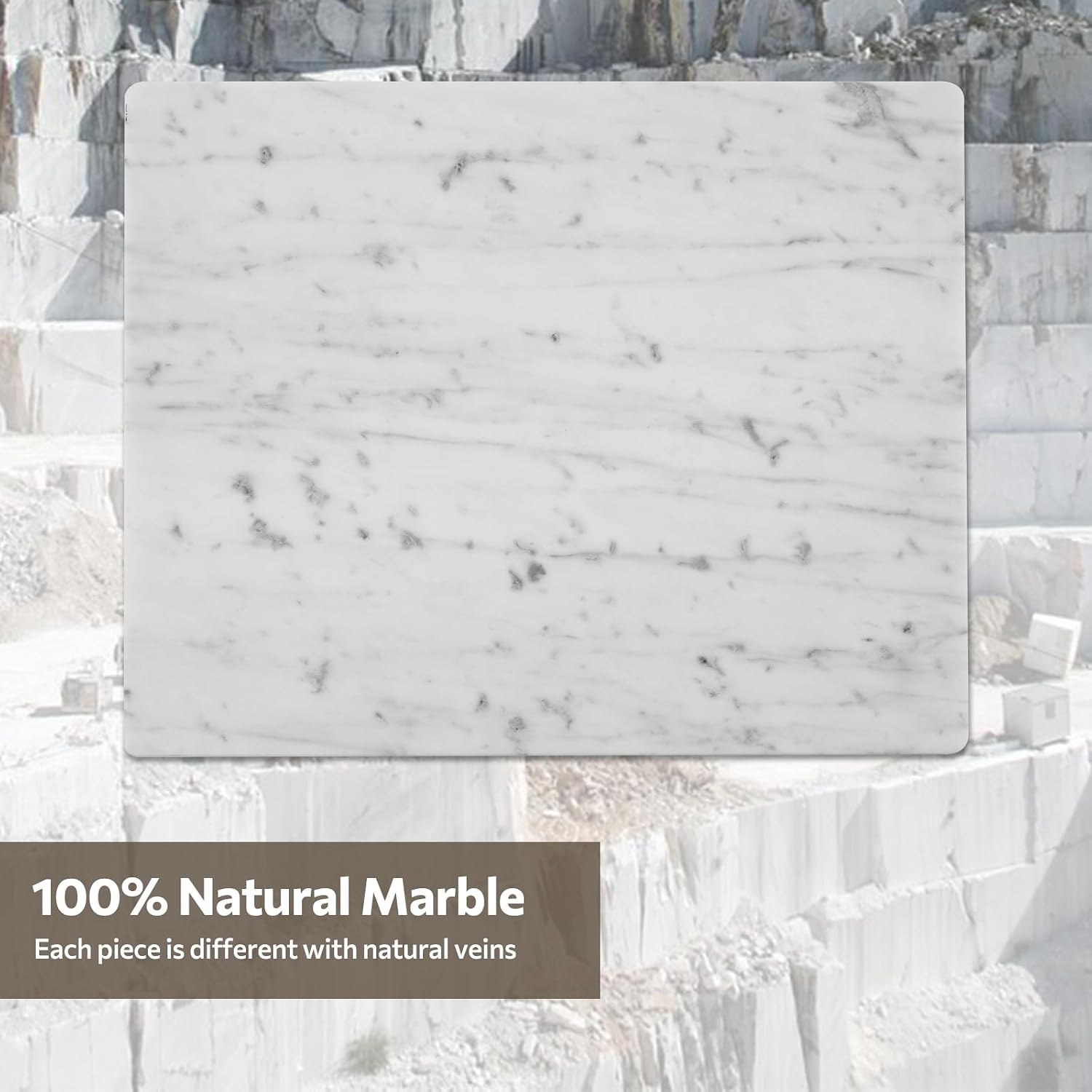White Marble Non‑Slip Pastry Cheese Board