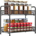 Black Foldable Metal Countertop Spice Rack