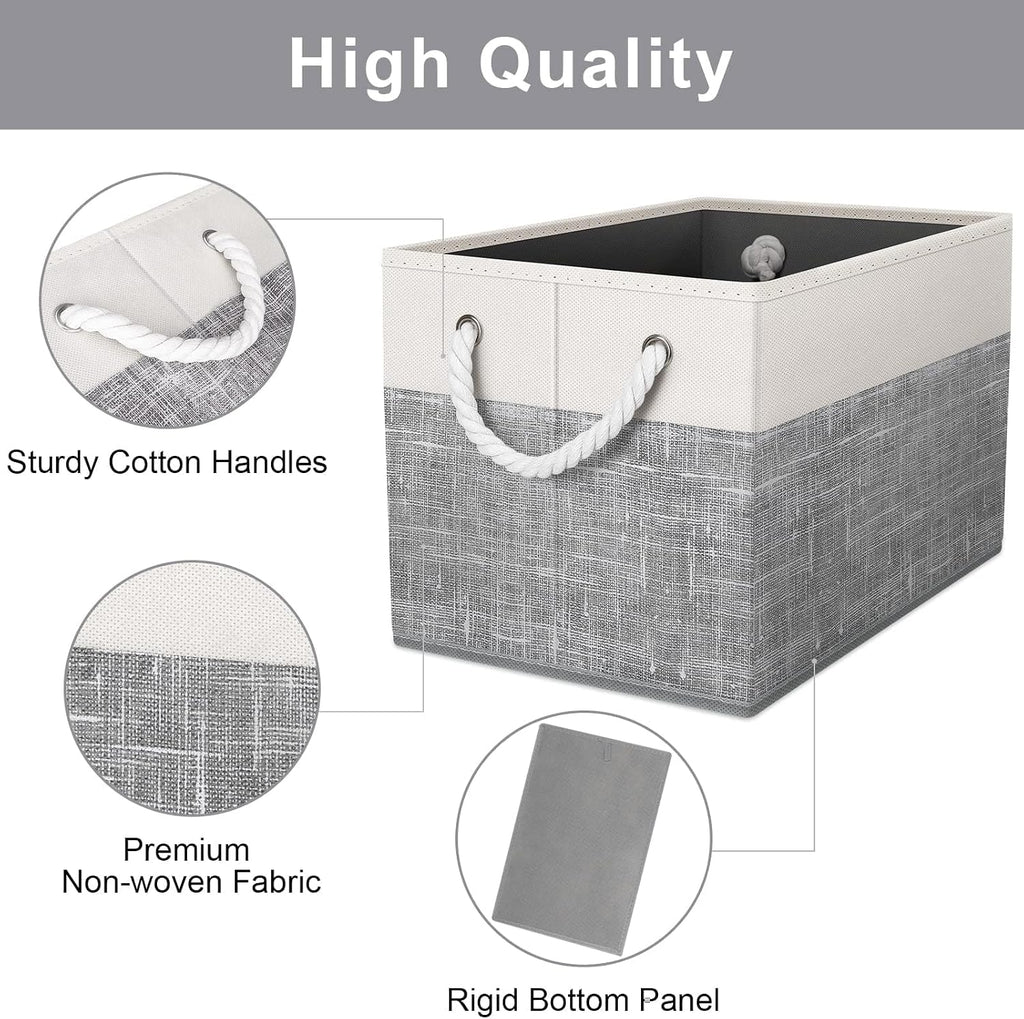 Foldable Fabric Storage Baskets With Handles