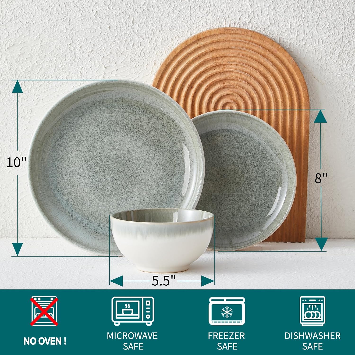 Stoneware Dinnerware Plate Bowl Set