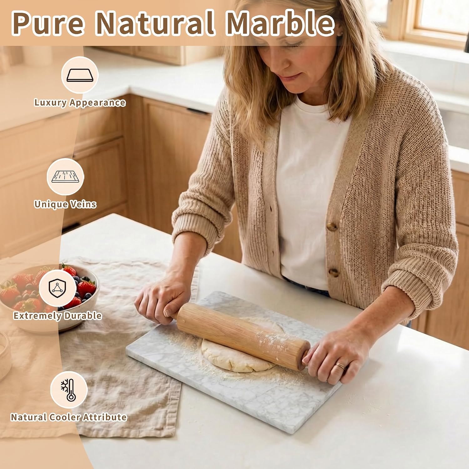 White Marble Kitchen Pastry Cheese Board