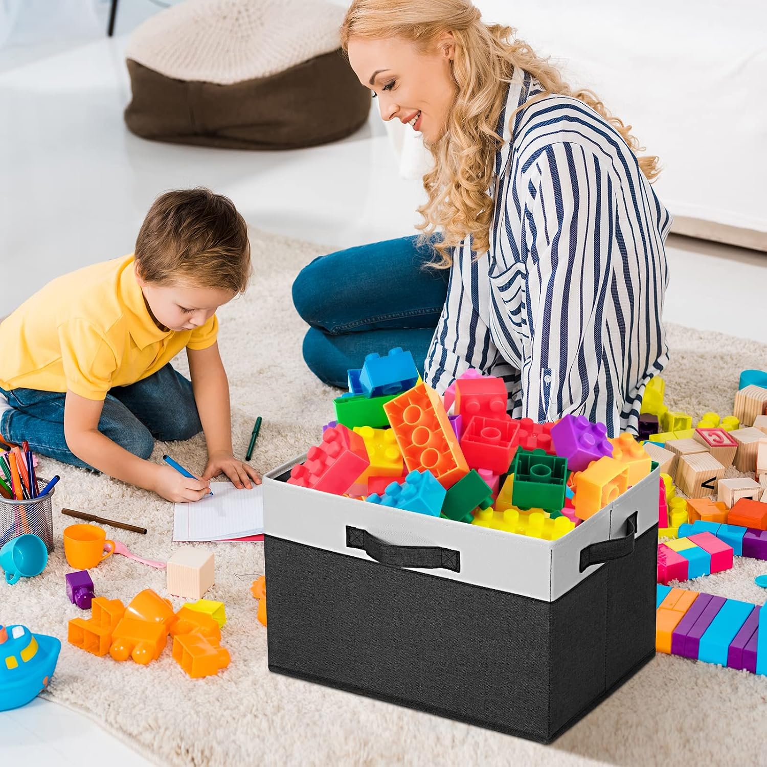 Collapsible Fabric Storage Baskets Organizers