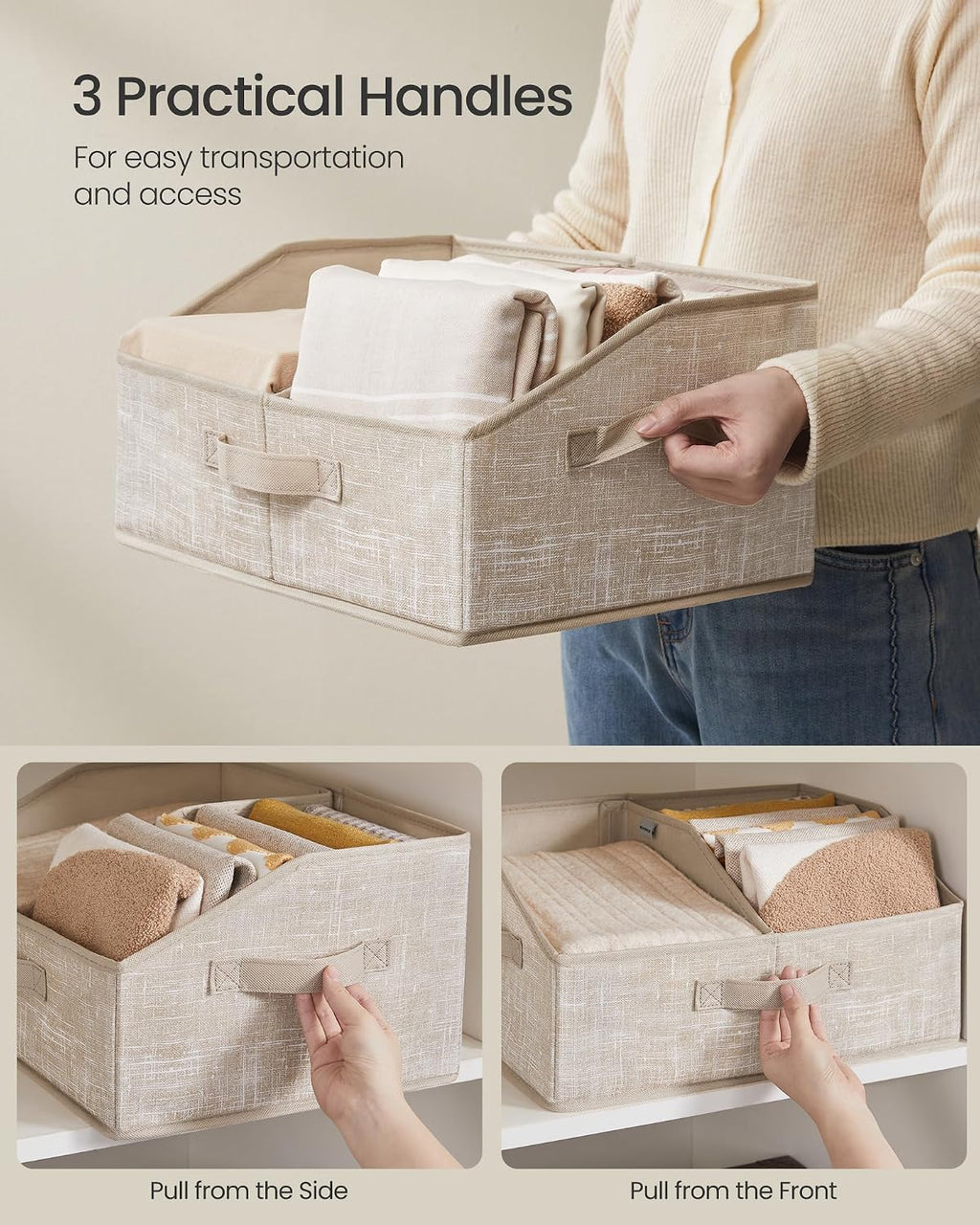 Foldable Fabric Closet Storage Baskets