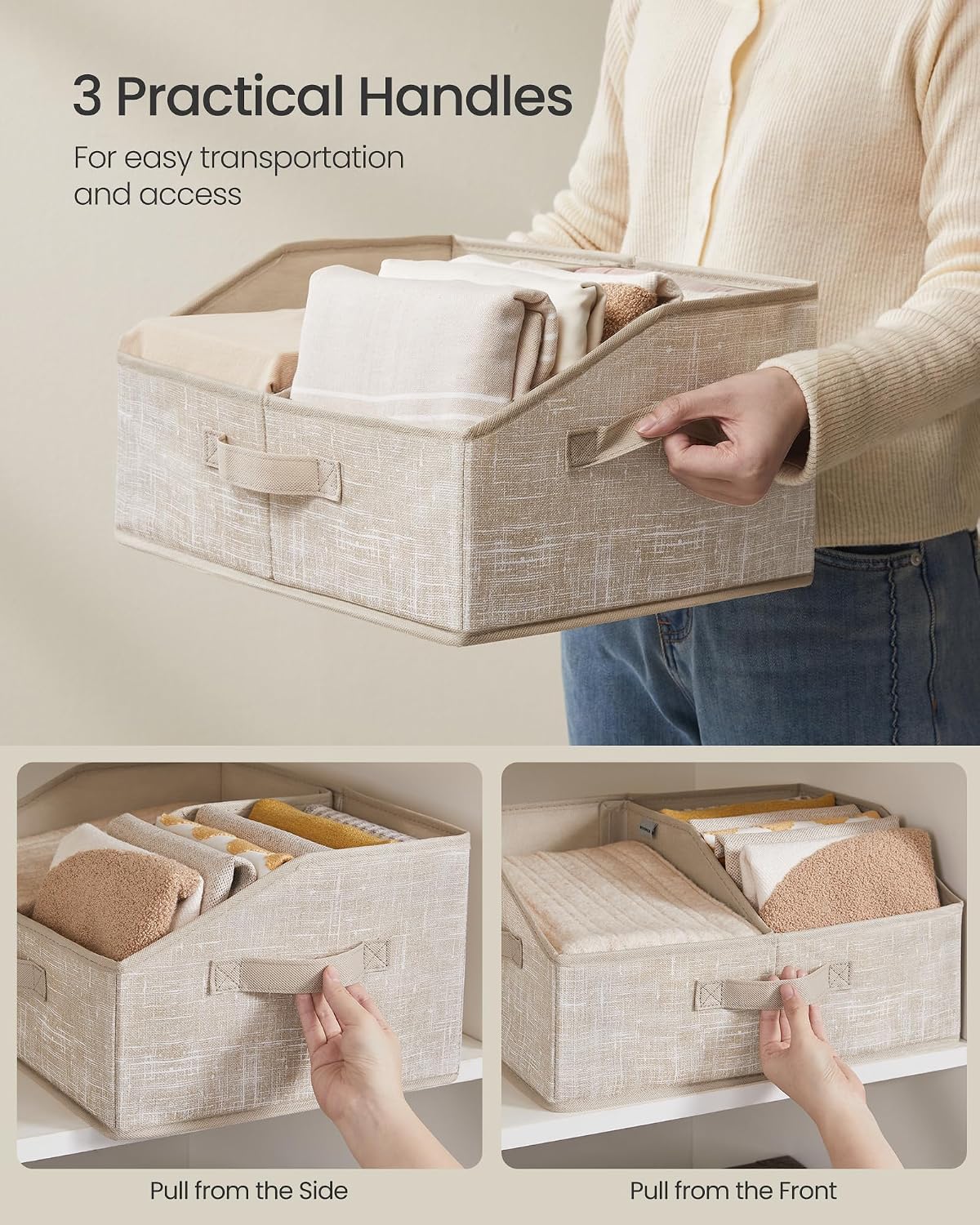 Foldable Fabric Closet Storage Baskets