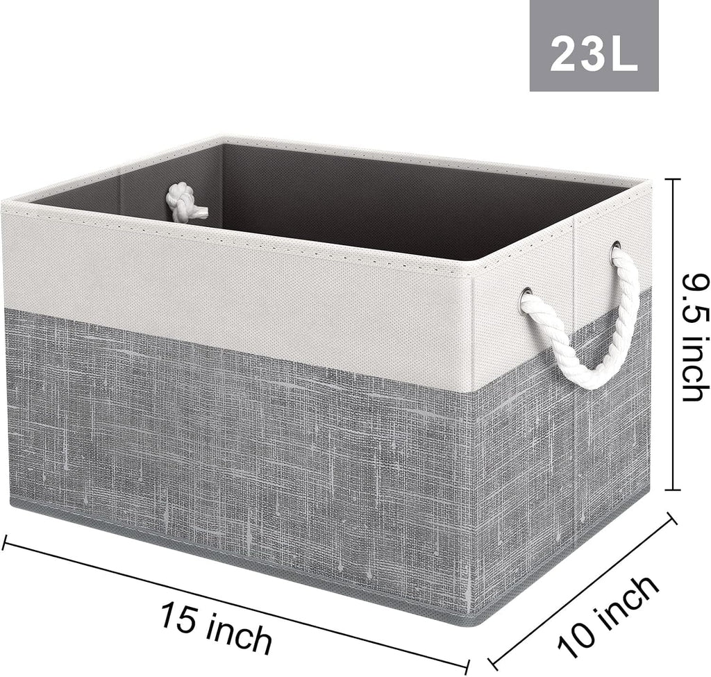 Foldable Fabric Storage Baskets With Handles