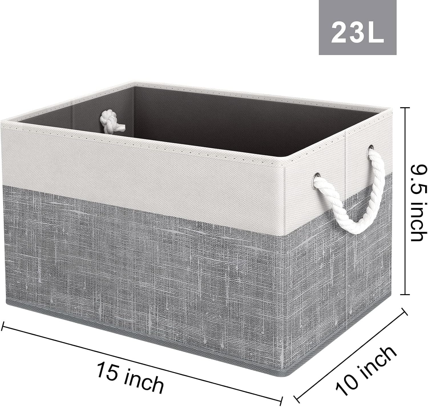 Foldable Fabric Storage Baskets With Handles