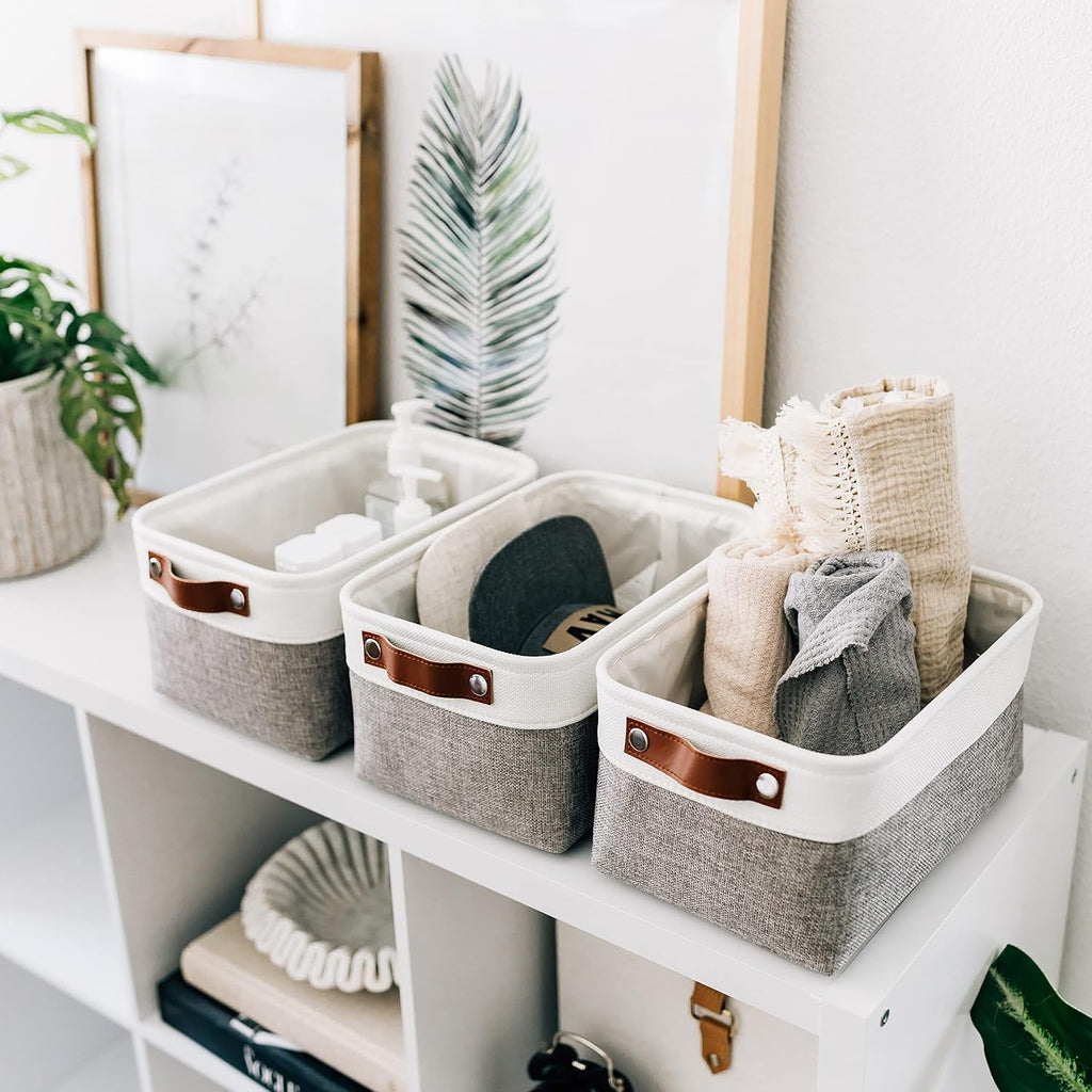 Canvas Fabric Shelf Storage Baskets