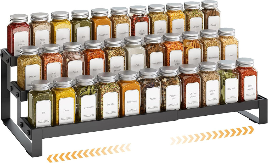 Tiered Expandable Cabinet Spice Organizer