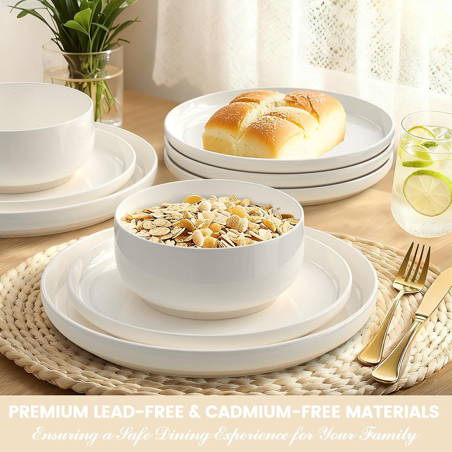 Ceramic Dinnerware Plate Bowl Set