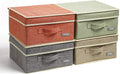Linen Foldable Storage Bins With Lids