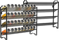 Black Stackable Metal Spice Rack Organizer