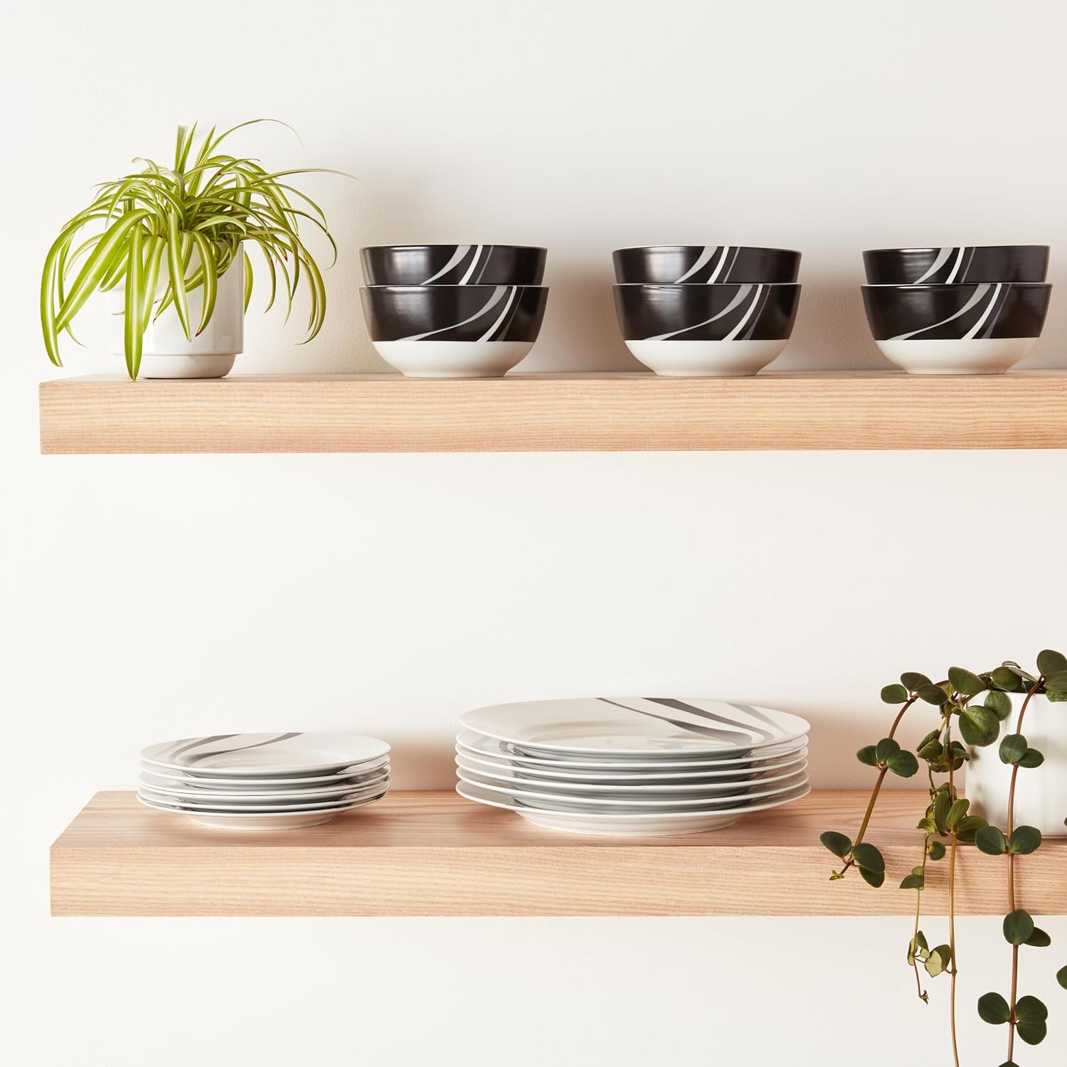 Swirl Ceramic Everyday Dinnerware Set