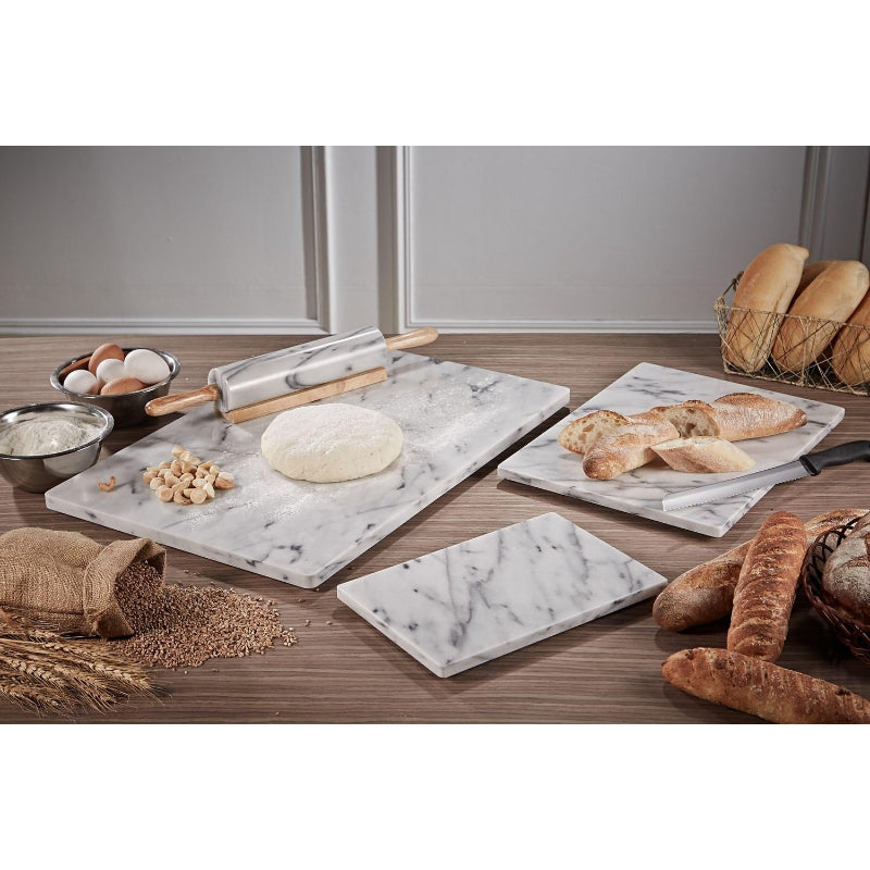 White Marble Kitchen Pastry Cooling Board