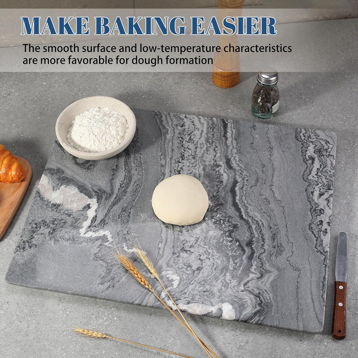 Gray Marble Pastry Cheese Serving Board